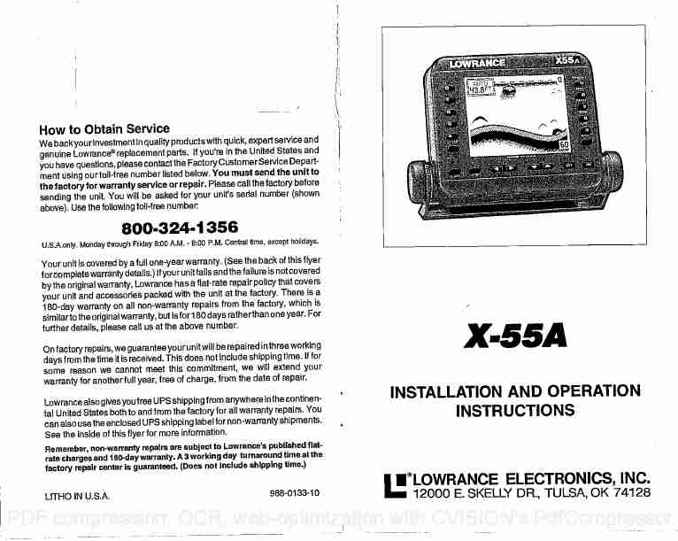 Lowrance electronic SONAR X-55A-page_pdf